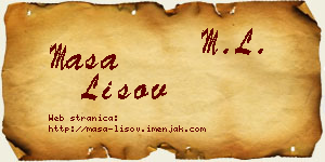 Maša Lisov vizit kartica